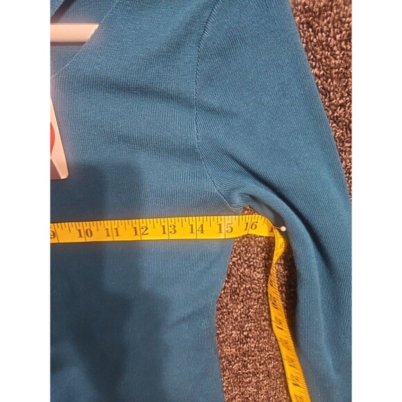 Cyrus Women's Intellect Turquoise Green Small S Cut-Out V N-Neck Top New NWT - Picture 9 of 12